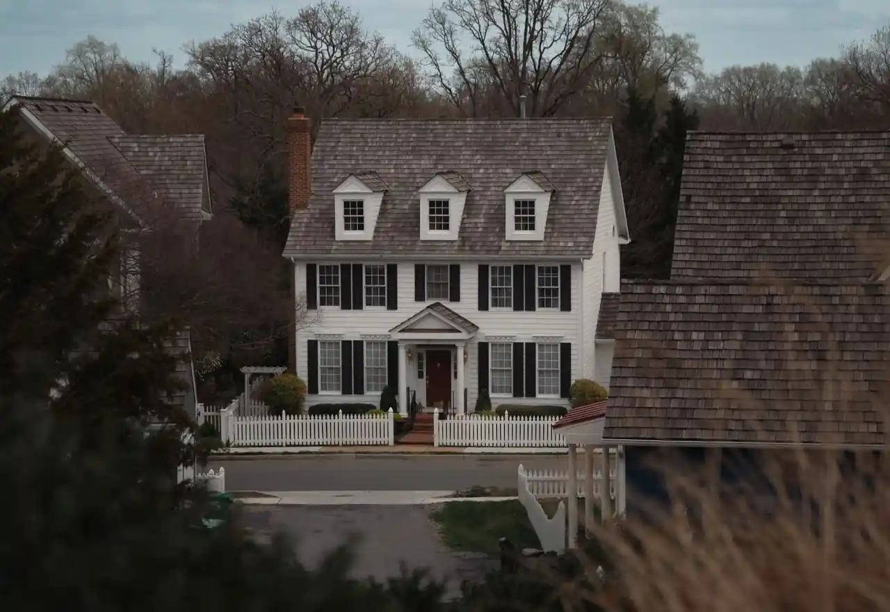 Suburban house in a residential neighborhood