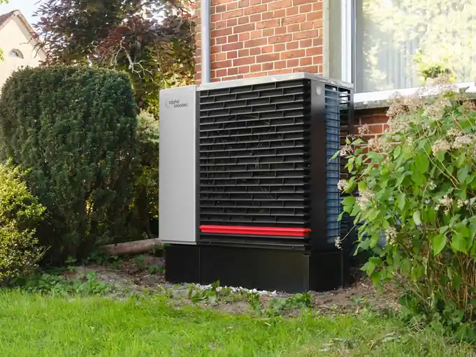 Energy-efficient outdoor unit in a garden