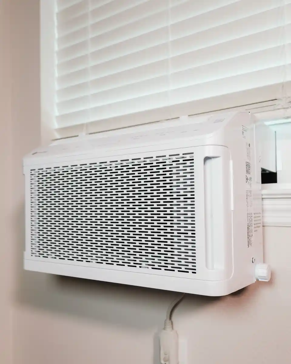 Wall-mounted air conditioner in a home